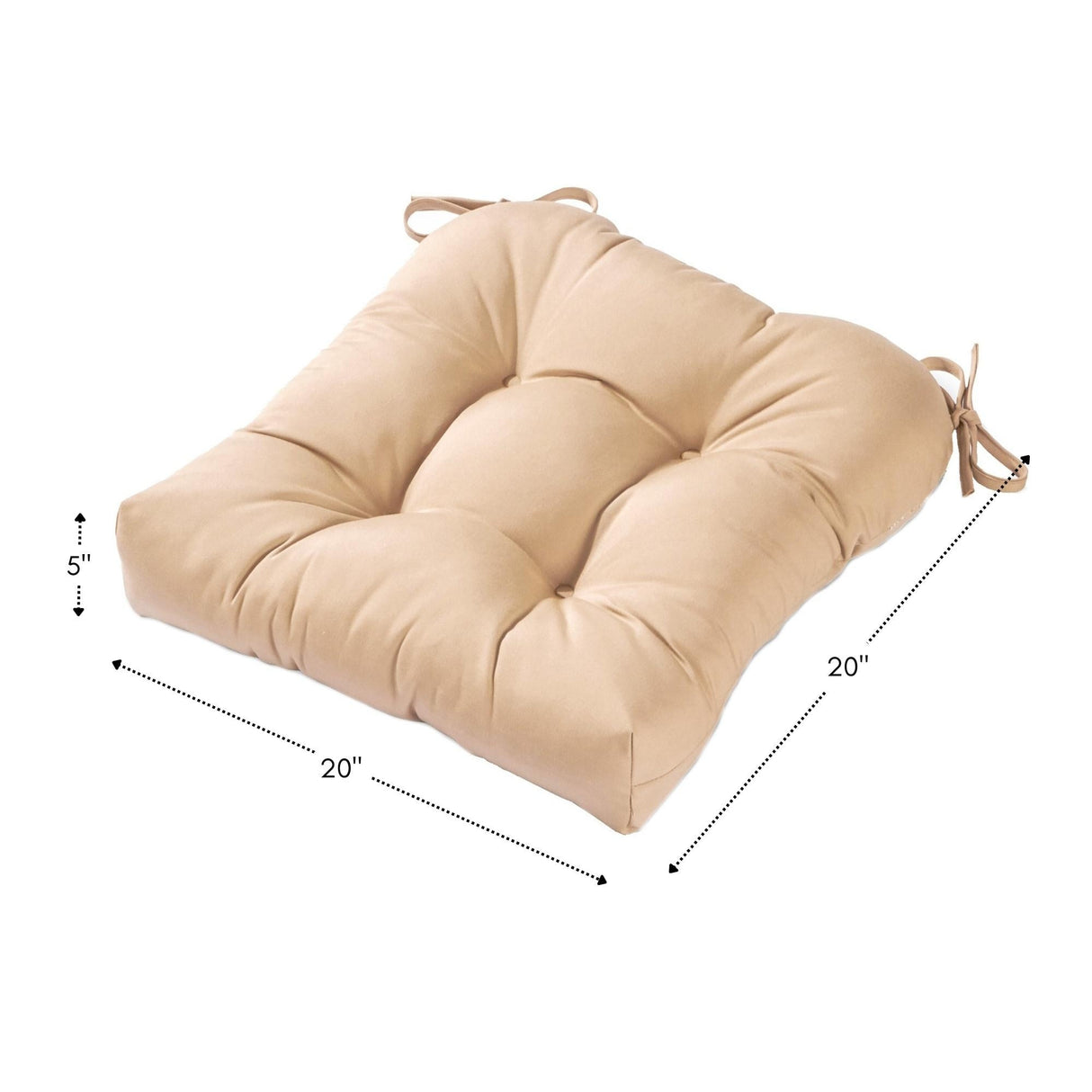 Solid Color 20-inch Square Outdoor Chair Cushion by Greendale Home Fashions - 20w x 20l