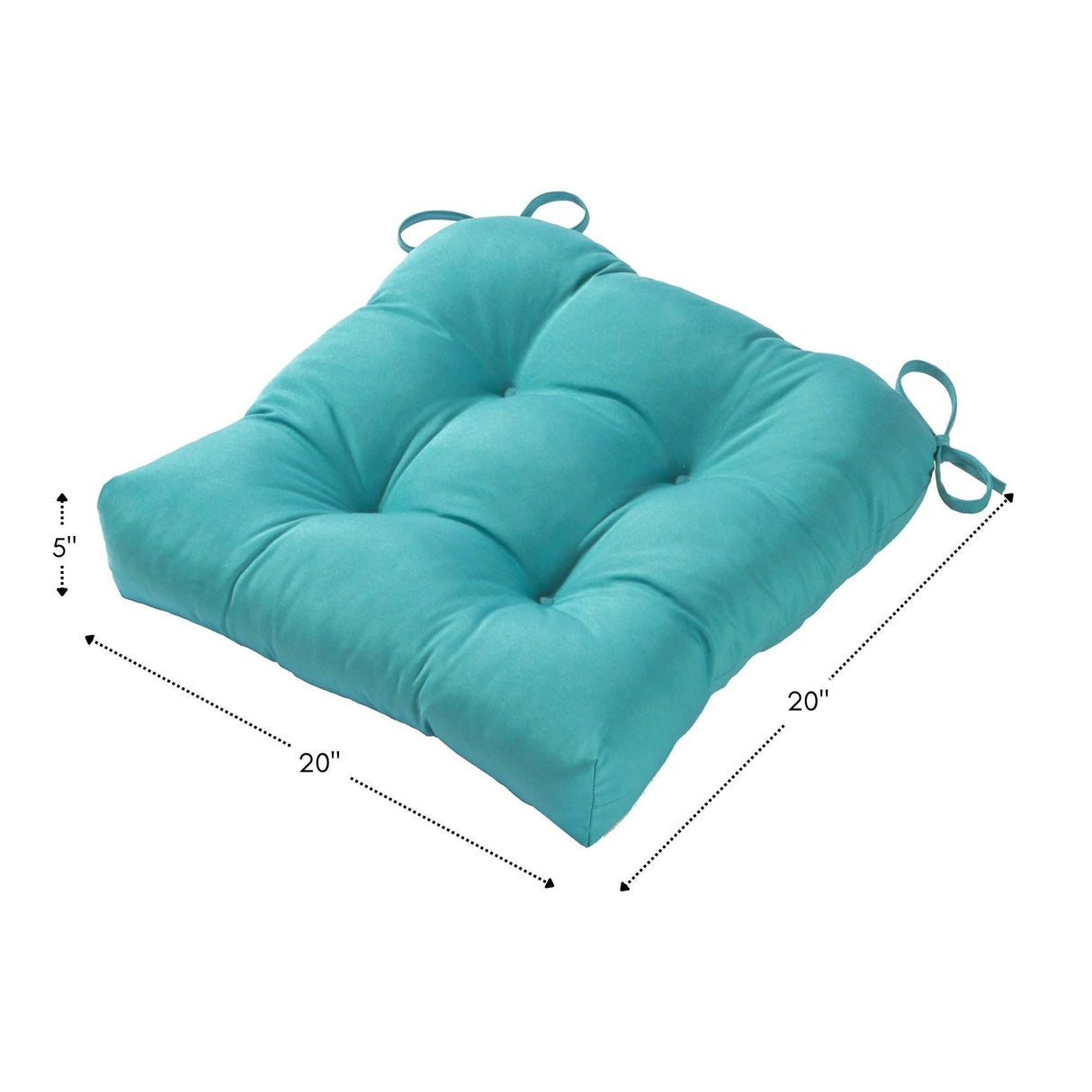 Solid Color 20-inch Square Outdoor Chair Cushion by Greendale Home Fashions - 20w x 20l