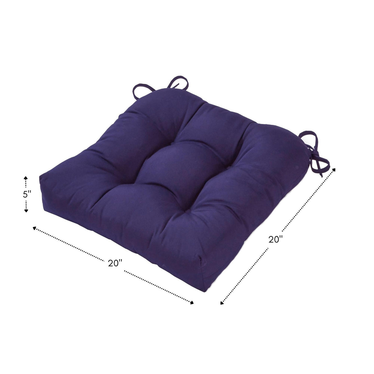 Solid Color 20-inch Square Outdoor Chair Cushion by Greendale Home Fashions - 20w x 20l
