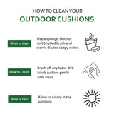 Solid Color 22x44-inch Outdoor High Back Chair Cushion (Cushion Only)