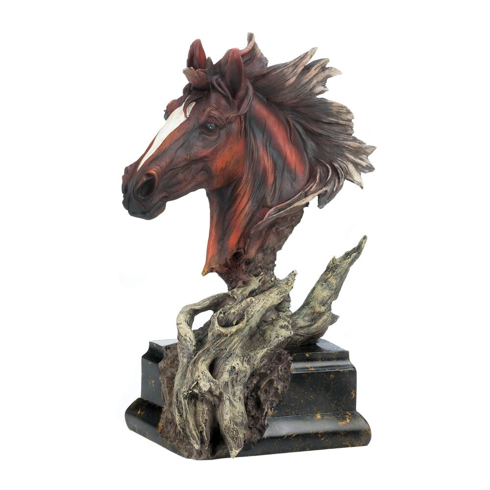 Driftwood stallion sculpture