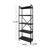 Driscoe Industrial Fir Wood Bookcase by Christopher Knight Home - 24.00" W x 12.00" D x 71.00" H