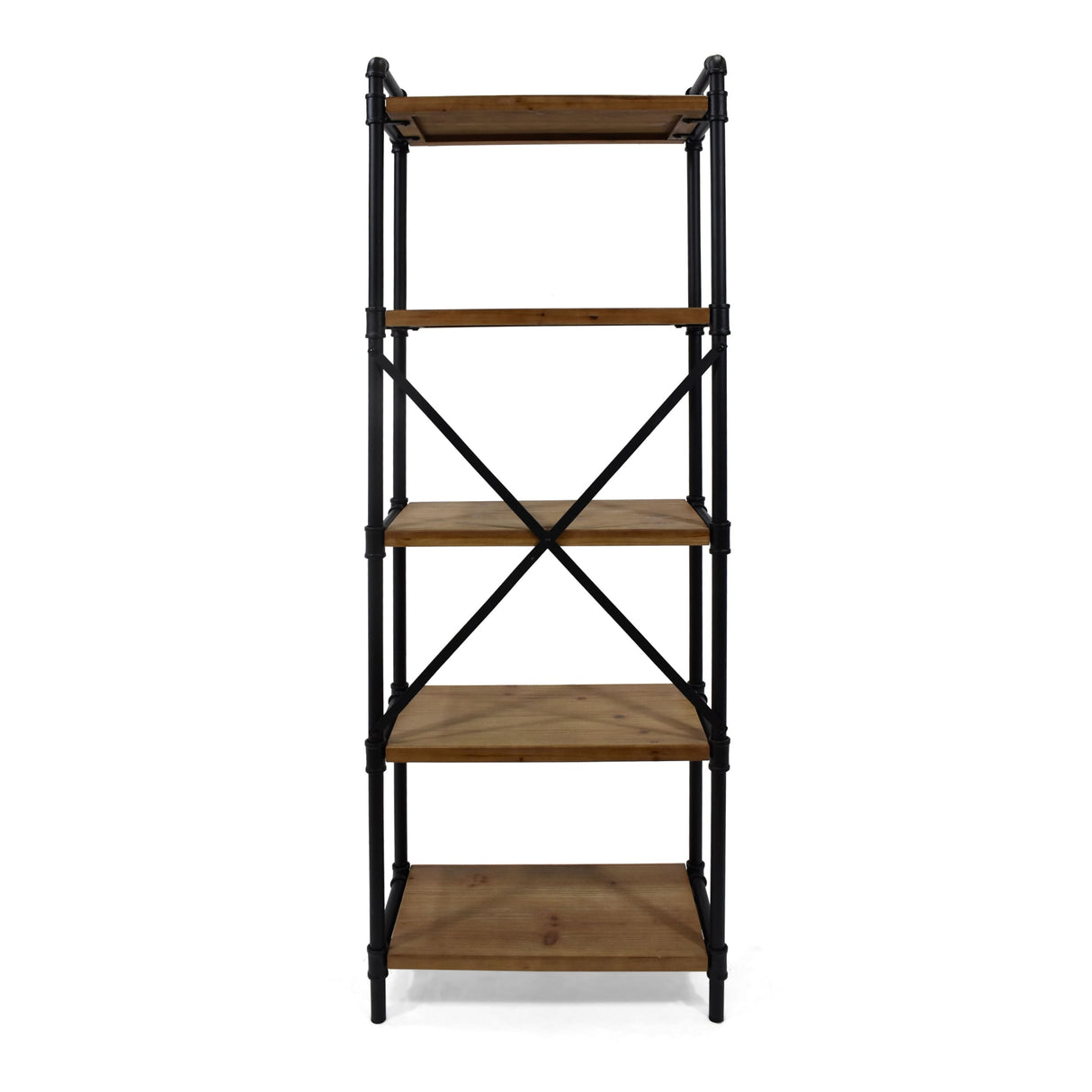 Driscoe Industrial Fir Wood Bookcase by Christopher Knight Home - 24.00" W x 12.00" D x 71.00" H