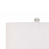 Drum Shade Mosaic Table Lamp with Iron Base, Gold and White
