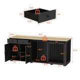 Dual-Drawer Cabinet Pet Sanctuary Contemporary Home Storage Solution