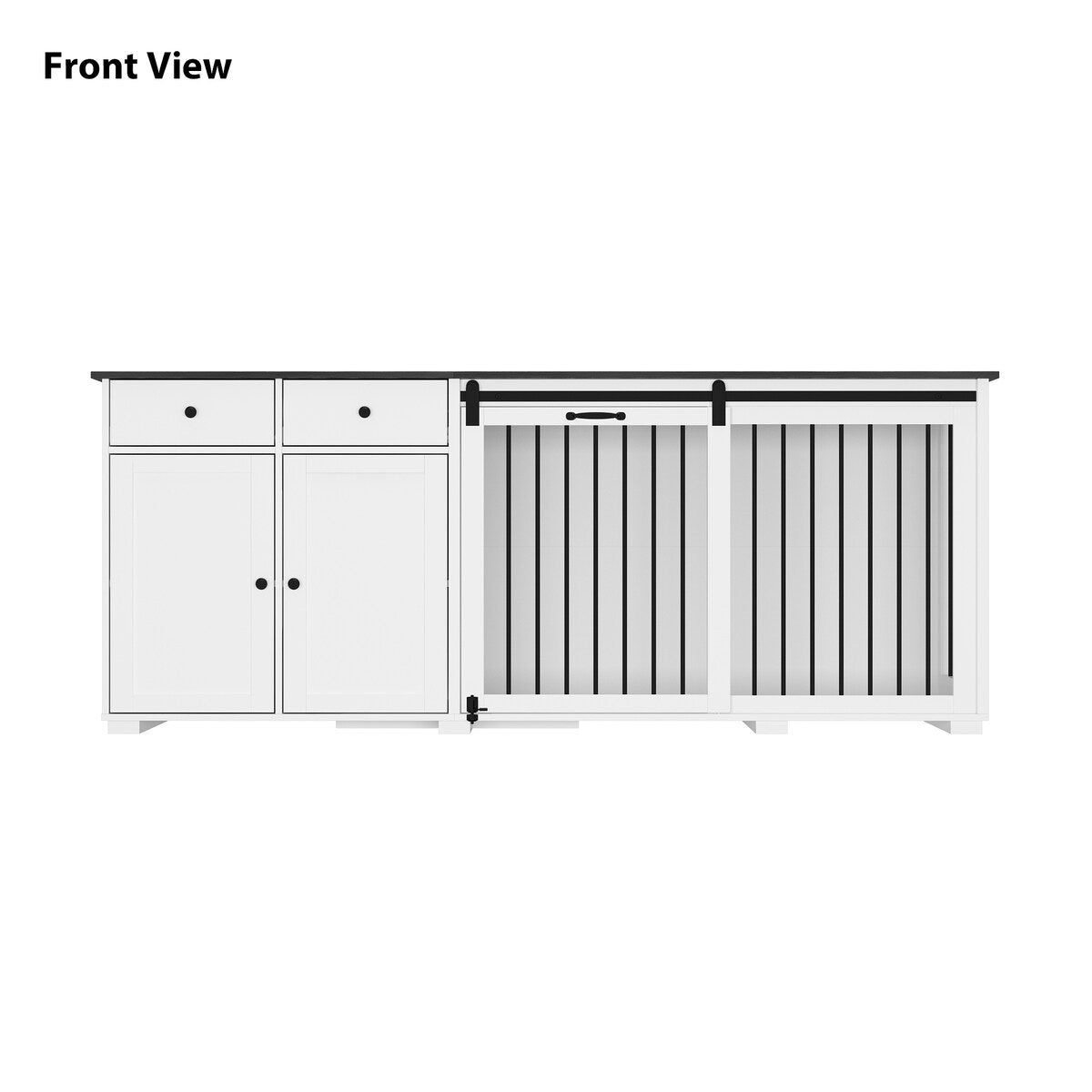 Dual-Drawer Cabinet Pet Sanctuary Contemporary Home Storage Solution