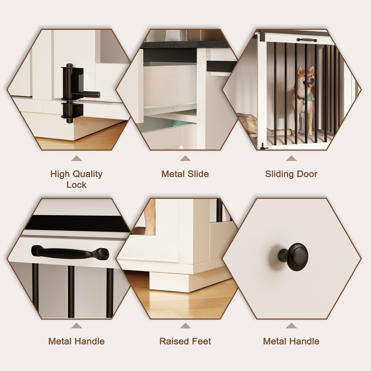Dual-Drawer Cabinet Pet Sanctuary Contemporary Home Storage Solution