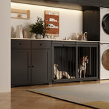 Dual-Drawer Cabinet Pet Sanctuary Contemporary Home Storage Solution