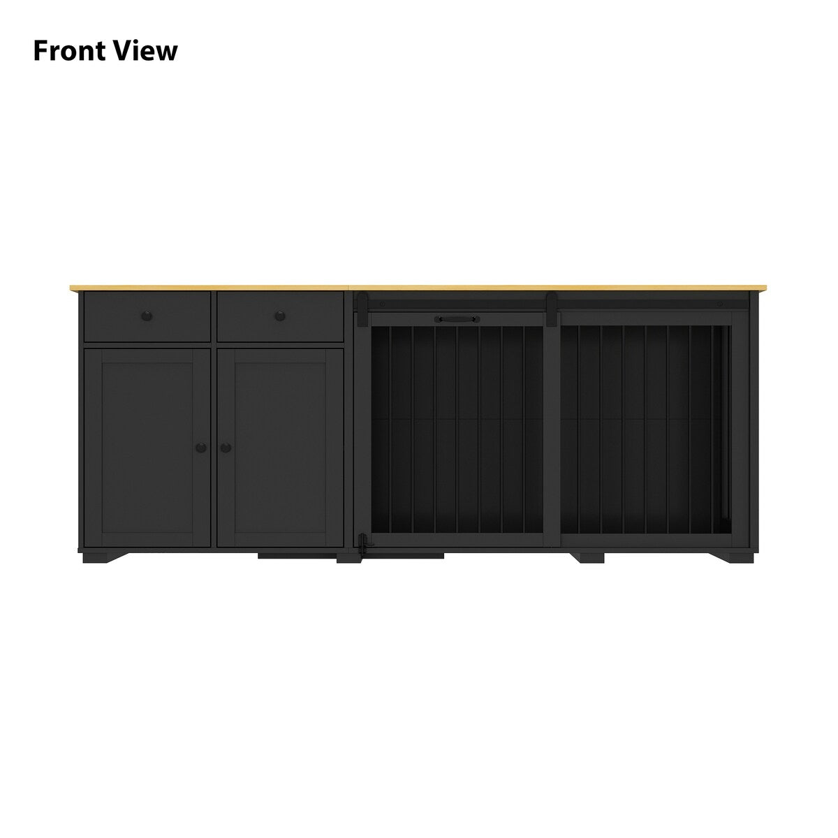 Dual-Drawer Cabinet Pet Sanctuary Contemporary Home Storage Solution