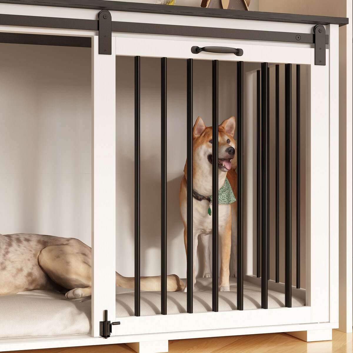 Dual-Drawer Cabinet Pet Sanctuary Contemporary Home Storage Solution