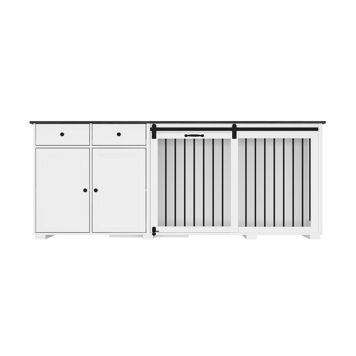 Dual-Drawer Cabinet Pet Sanctuary Contemporary Home Storage Solution