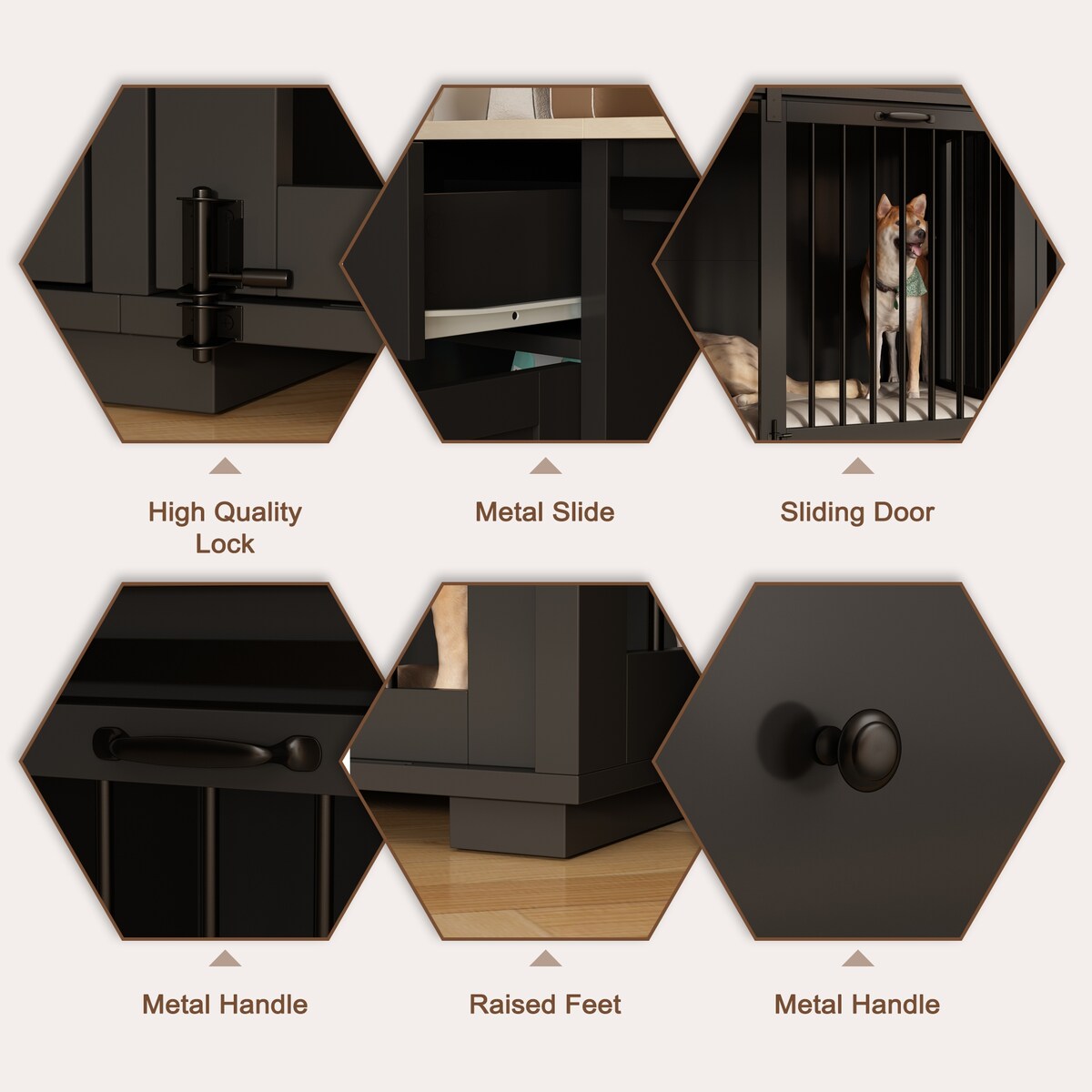 Dual-Drawer Cabinet Pet Sanctuary Contemporary Home Storage Solution