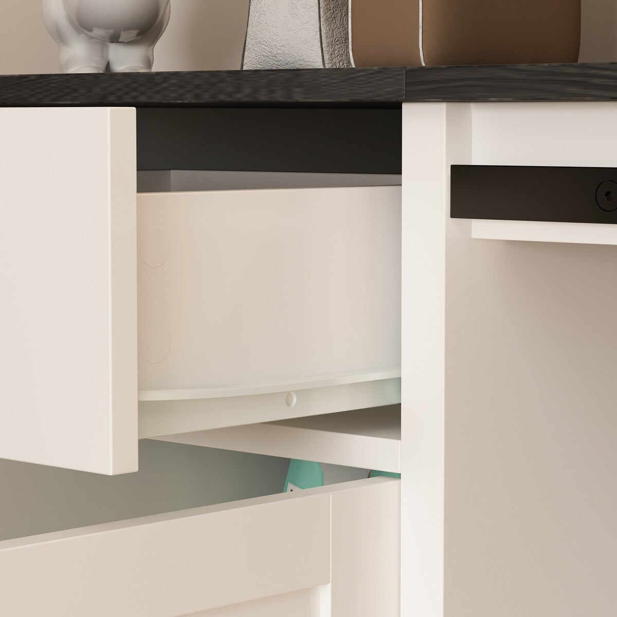 Dual-Drawer Cabinet Pet Sanctuary Contemporary Home Storage Solution