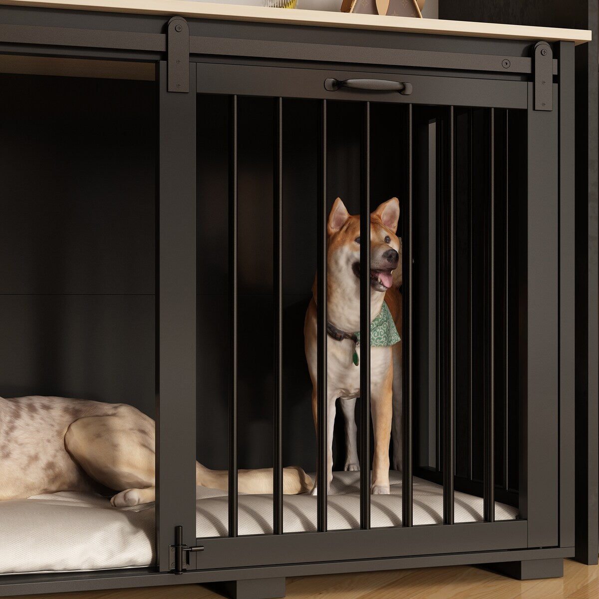 Dual-Drawer Cabinet Pet Sanctuary Contemporary Home Storage Solution
