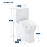Dual Flush Elongated Toilet with Soft Close Seat - One toilet 2137