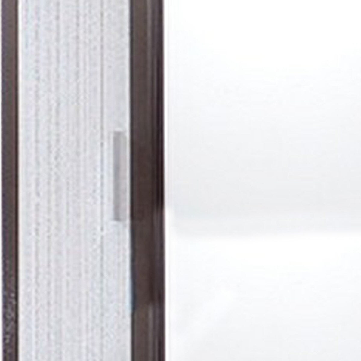 Dual Tone Wooden Wall Mirror with Side Storage, Brown and White