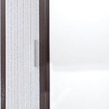 Dual Tone Wooden Wall Mirror with Side Storage, Brown and White