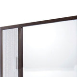 Dual Tone Wooden Wall Mirror with Side Storage, Brown and White