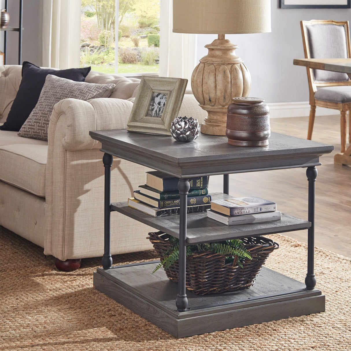 Dubrovnik Cornice Accent Storage Side Table