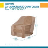 Duck Covers Essential Water-Resistant 32 Inch Patio Adirondack Chair Cover