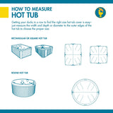 Duck Covers Ultimate Square Hot Tub Cover Cap 94in W