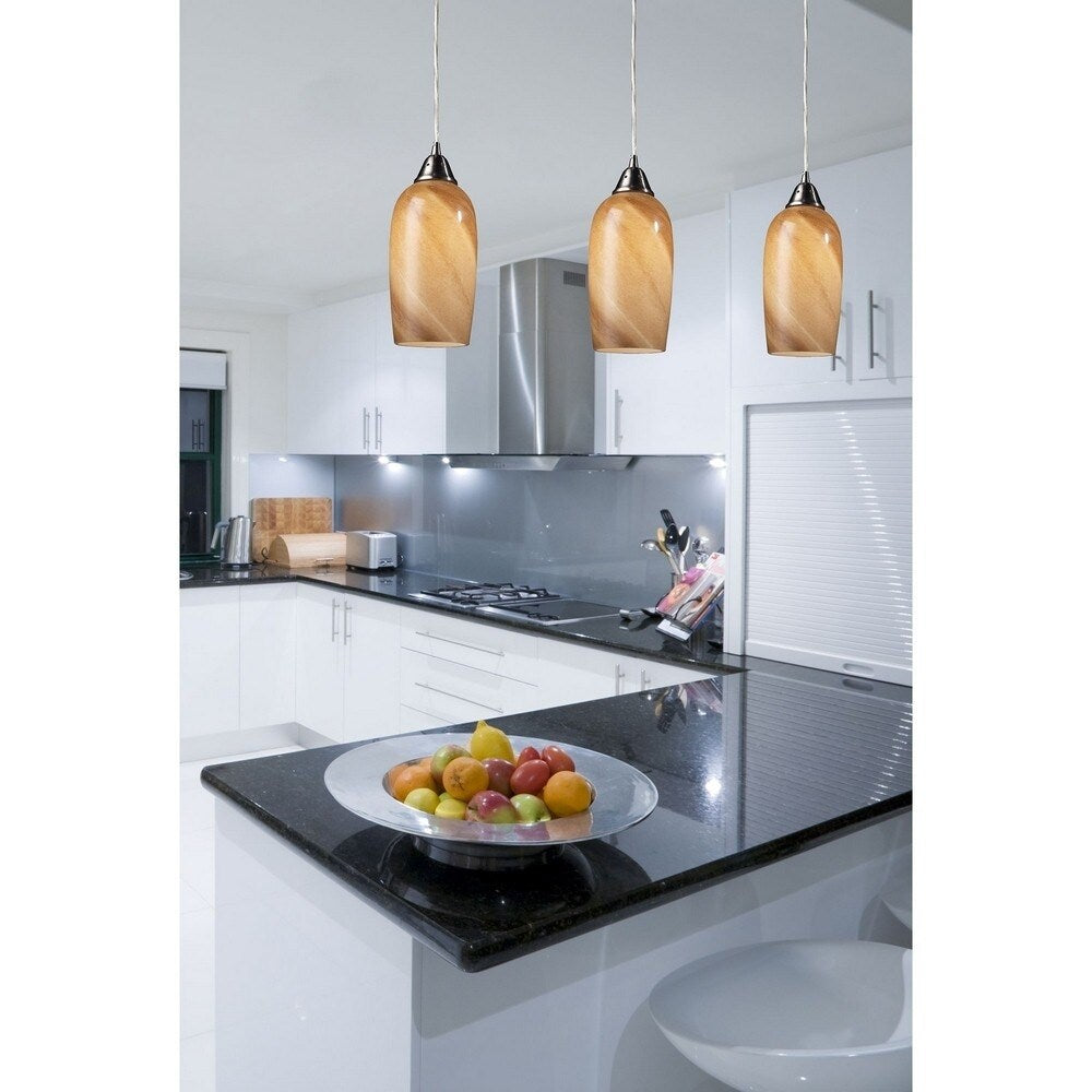 Duke Park - 11 Inch 9.5W 1 LED Mini Pendant Satin Nickel Finish with