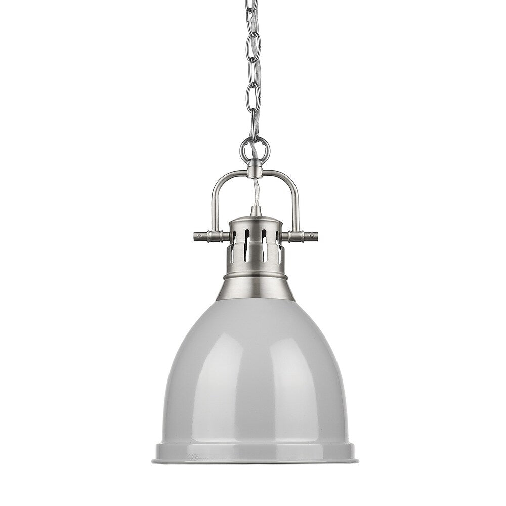 Duncan Mini Pendant with Chain in Aged Brass with an Aged Brass Shade