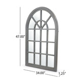 Dunlap Traditional Arched Windowpane Mirror by Christopher Knight Home - 31.00" W x 1.25" L x 44.00" H
