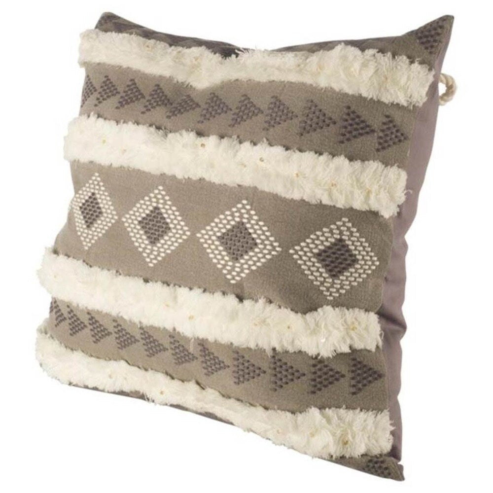 Mercana Dunollie V Brown 22-inch Throw Pillow