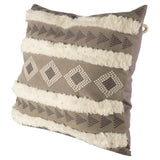 Mercana Dunollie V Brown 22-inch Throw Pillow