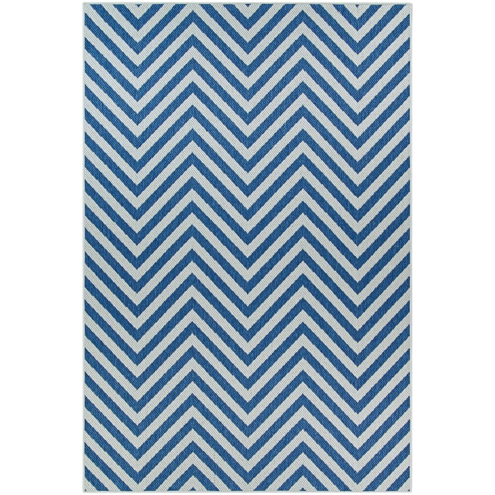 Duplicity Harbour Blue & Gray Indoor/Outdoor Area Rug