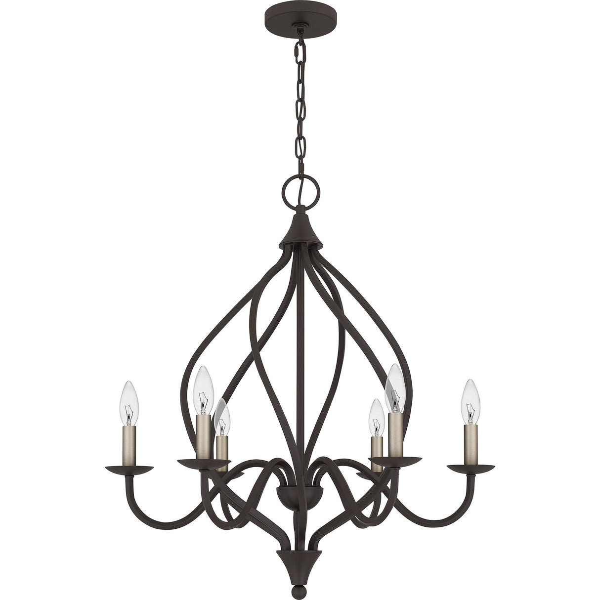 Dupont 6-Light Old Bronze Chandelier - Old Bronze