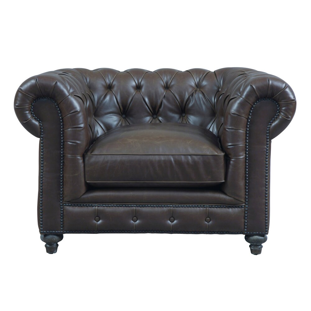 Durango Antique Brown Leather/Oak/Kiln Dried Wood Living Room Set