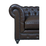 Durango Antique Brown Leather/Oak/Kiln Dried Wood Living Room Set