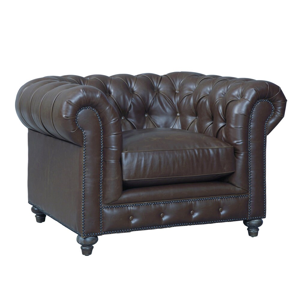 Durango Antique Brown Leather/Oak/Kiln Dried Wood Living Room Set