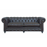 Durango Antique Brown Leather/Oak/Kiln Dried Wood Living Room Set