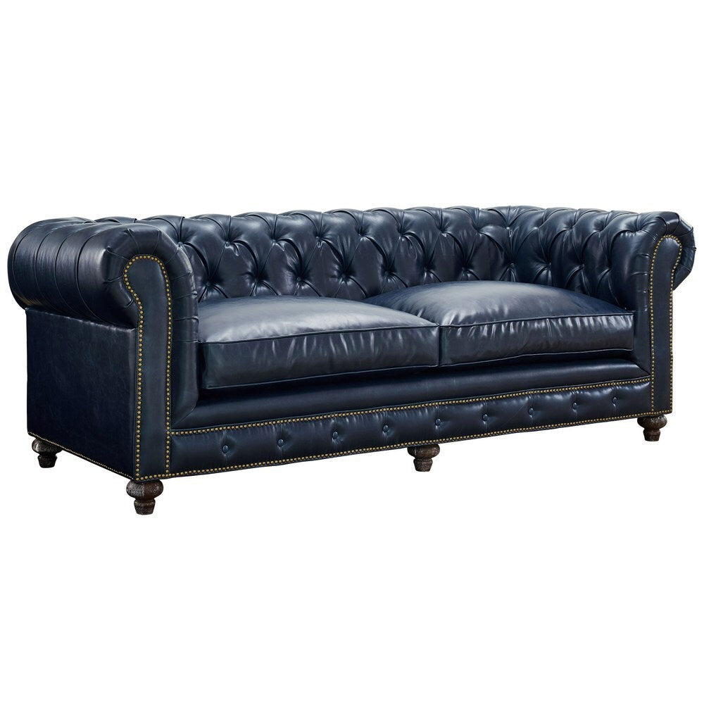 Durango Rustic Blue Leather Sofa