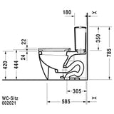 Duravit ME by STARCK Elongated Two Piece Toilet D4200800 White