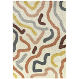 Duret Abstract Lines Contemporary Shag Area Rug