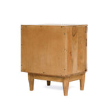 Durette Wood and Cane Nightstand Cabinet (Set of 2) by Christopher Knight Home