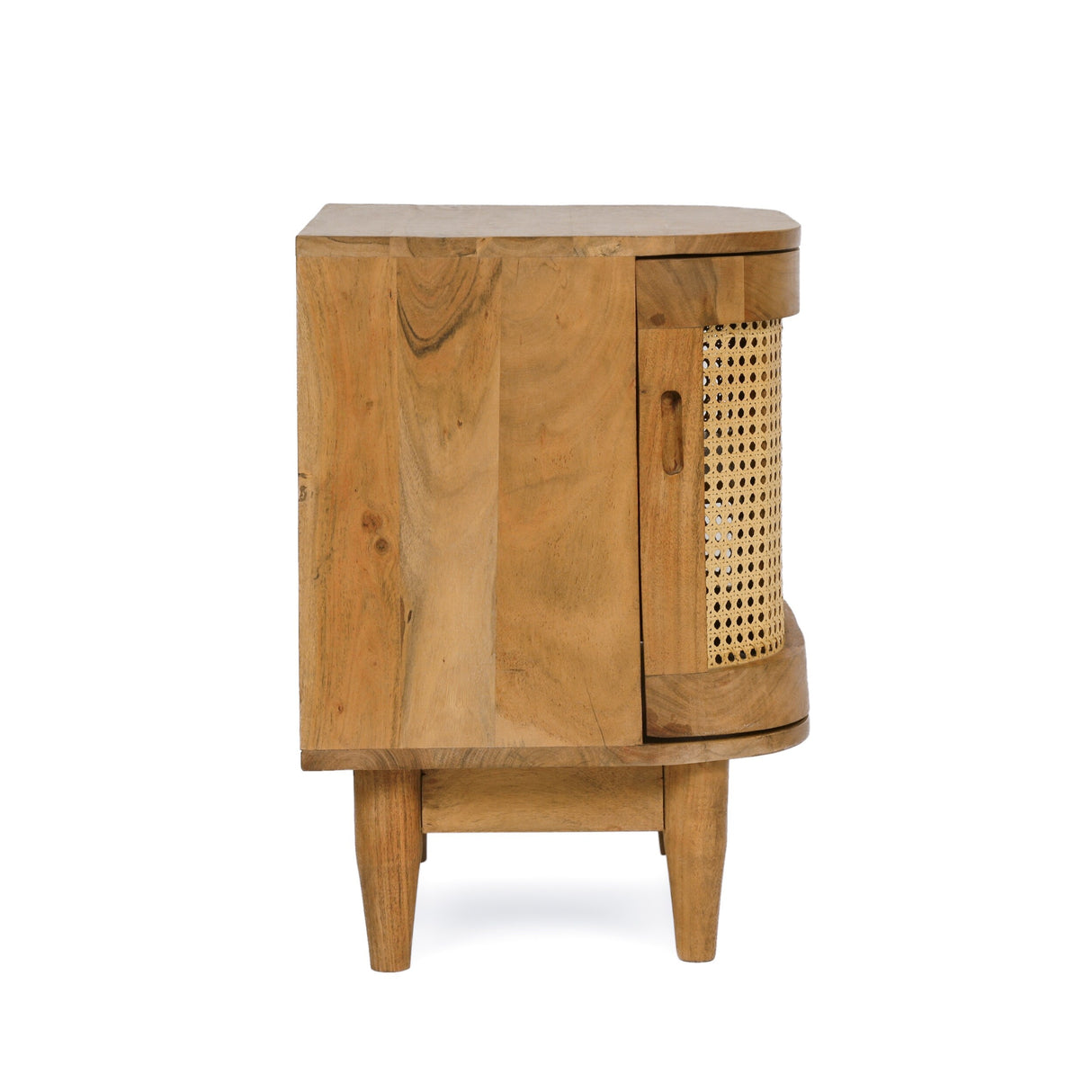 Durette Wood and Cane Nightstand Cabinet by Christopher Knight Home