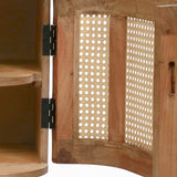 Durette Wood and Cane Nightstand Cabinet by Christopher Knight Home