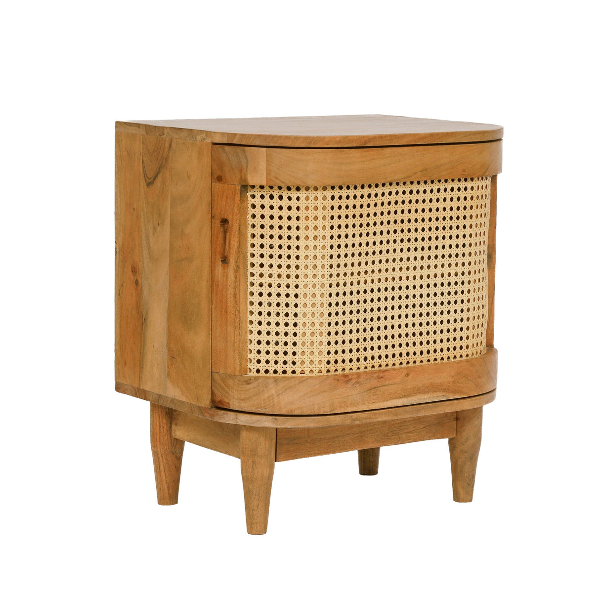 Durette Wood and Cane Nightstand Cabinet by Christopher Knight Home