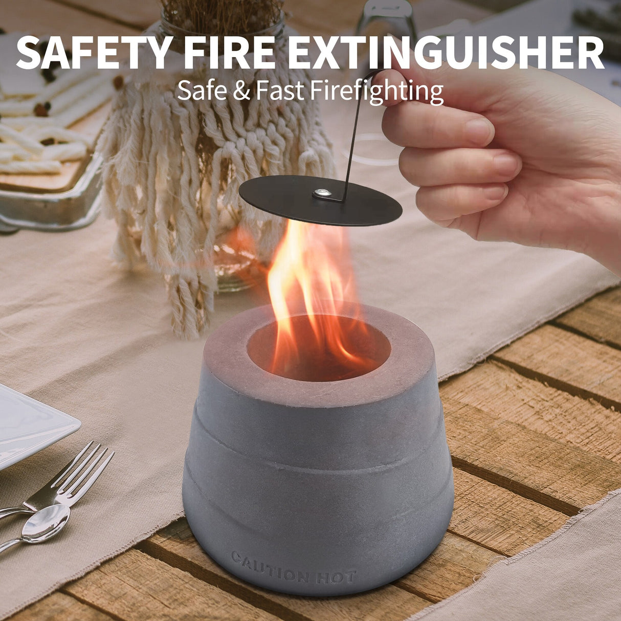 Durx-litecrete Concrete Tabletop Fireplace, Rubbing Alcohol Fire Bowl
