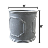 Durx-litecrete Lightweight Concrete British Frame Cylinder Granite Color Planter-Extra Large - 9.8'x9.8'x9.8'