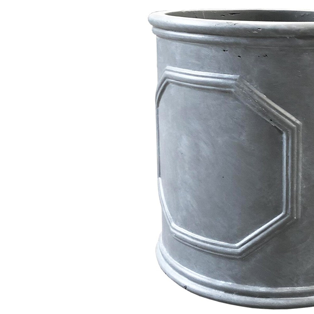 Durx-litecrete Lightweight Concrete British Frame Cylinder Granite Color Planter-Extra Large - 9.8'x9.8'x9.8'