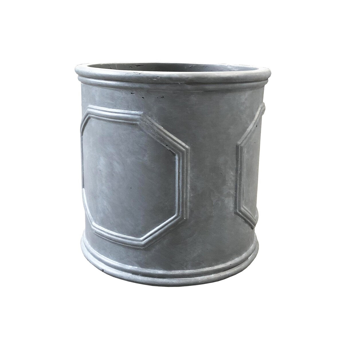 Durx-litecrete Lightweight Concrete British Frame Cylinder Granite Color Planter-Extra Large - 9.8'x9.8'x9.8'