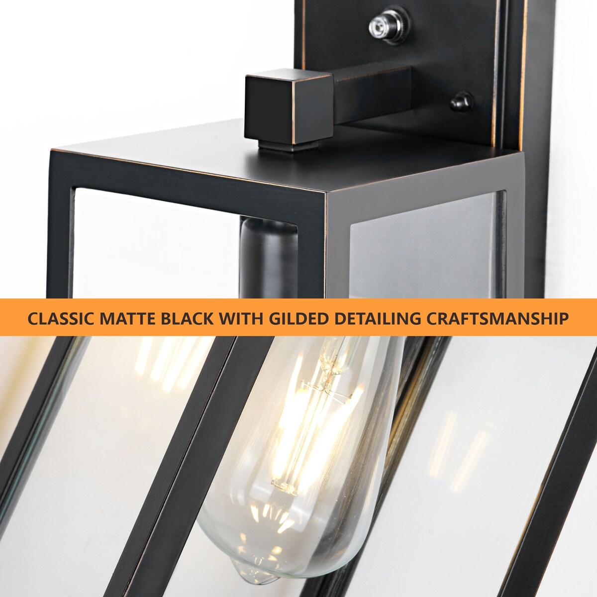 Dusk to Dawn Outdoor Wall Sconce for Patio Front Porch Garage, 2-Pack - N/A