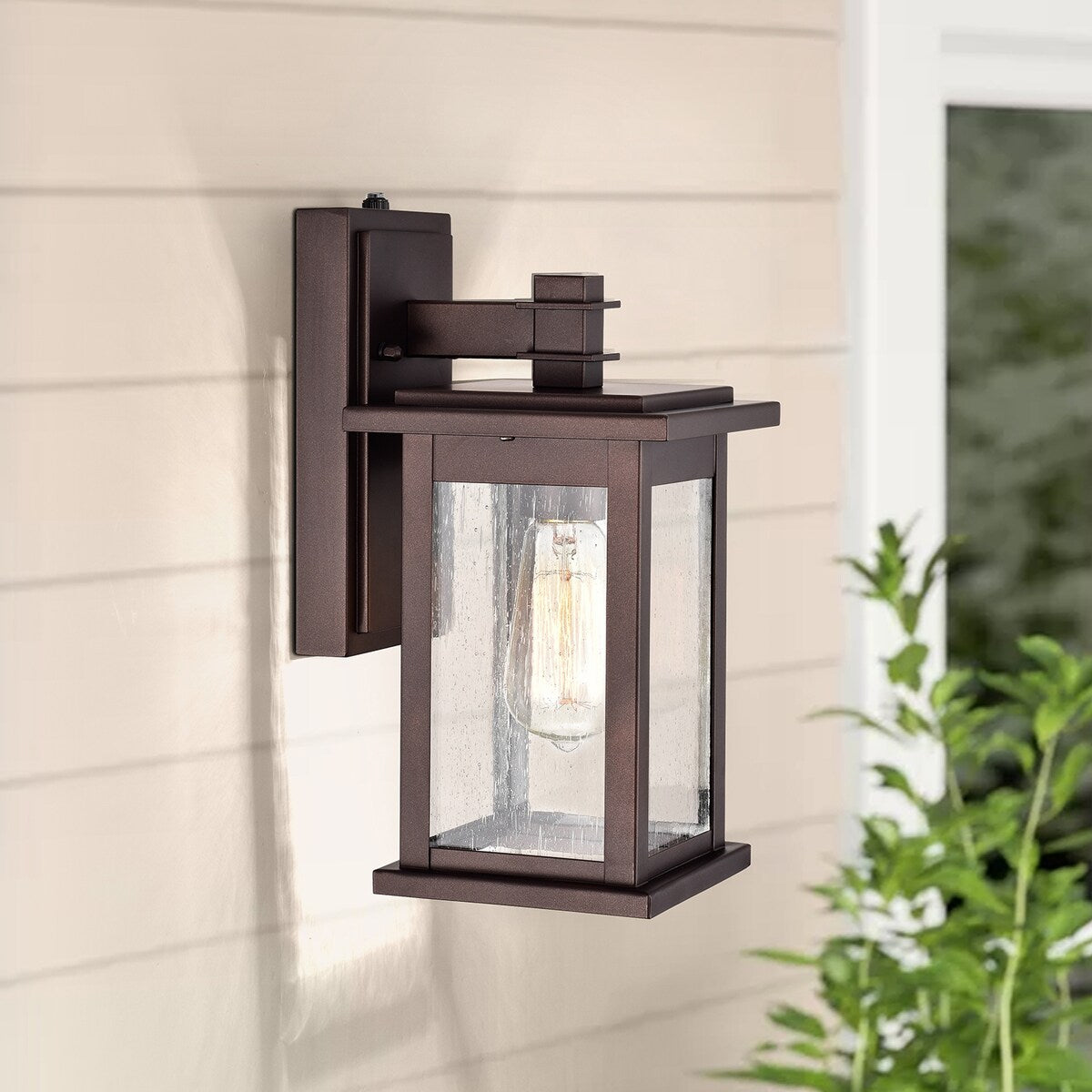 Dusk to Dawn Sensor Porch 1-Light Exteriors Wall Mount - 12.25*6*7.25