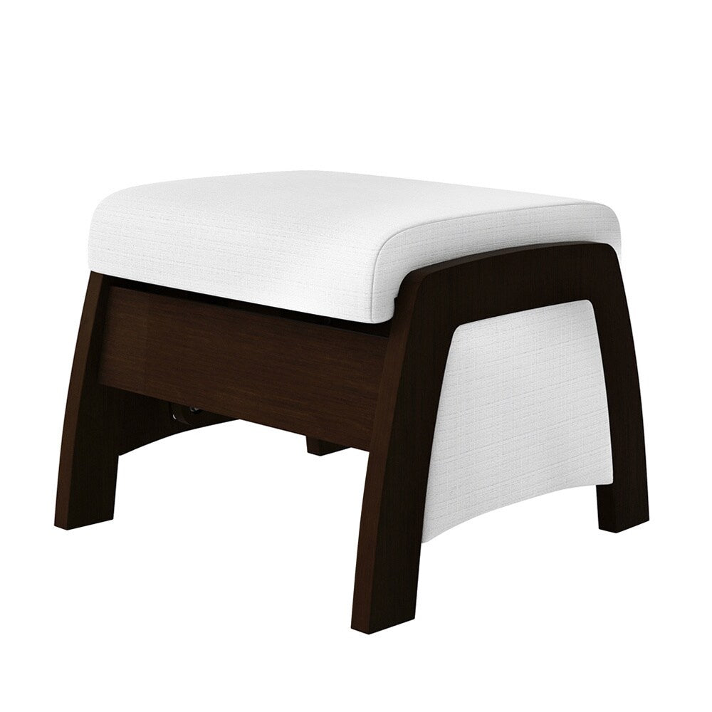 Dutailier California Espresso/ Snow White Urban Ottoman